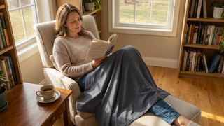 Aegis Apparel Faraday Blanket (45” x 31”) -  EMF Protection Fabric Blocks 99% 5G, WiFi, Bluetooth, Cell Phone Towers | Includes Carrying Bag, Perfect for Travel, Pregnancy, Dark Gray